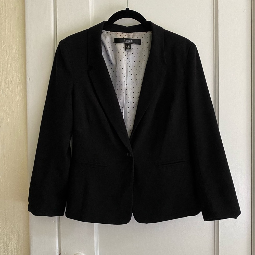 Kensie Fitted Black Blazer